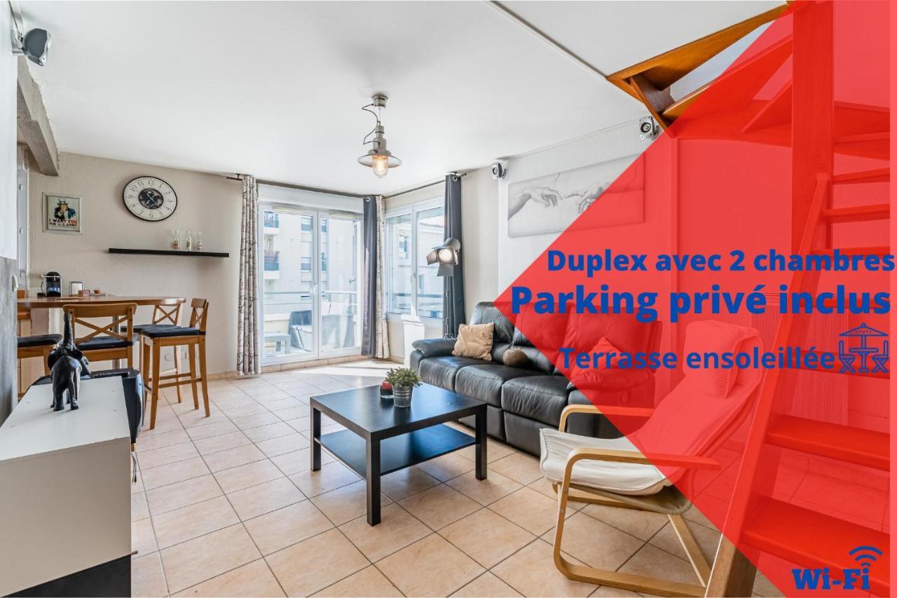 La Joliette; Duplex 2 Chambres, Parking Inclus+ Terrasse+ Ascenseur Marselha Exterior foto